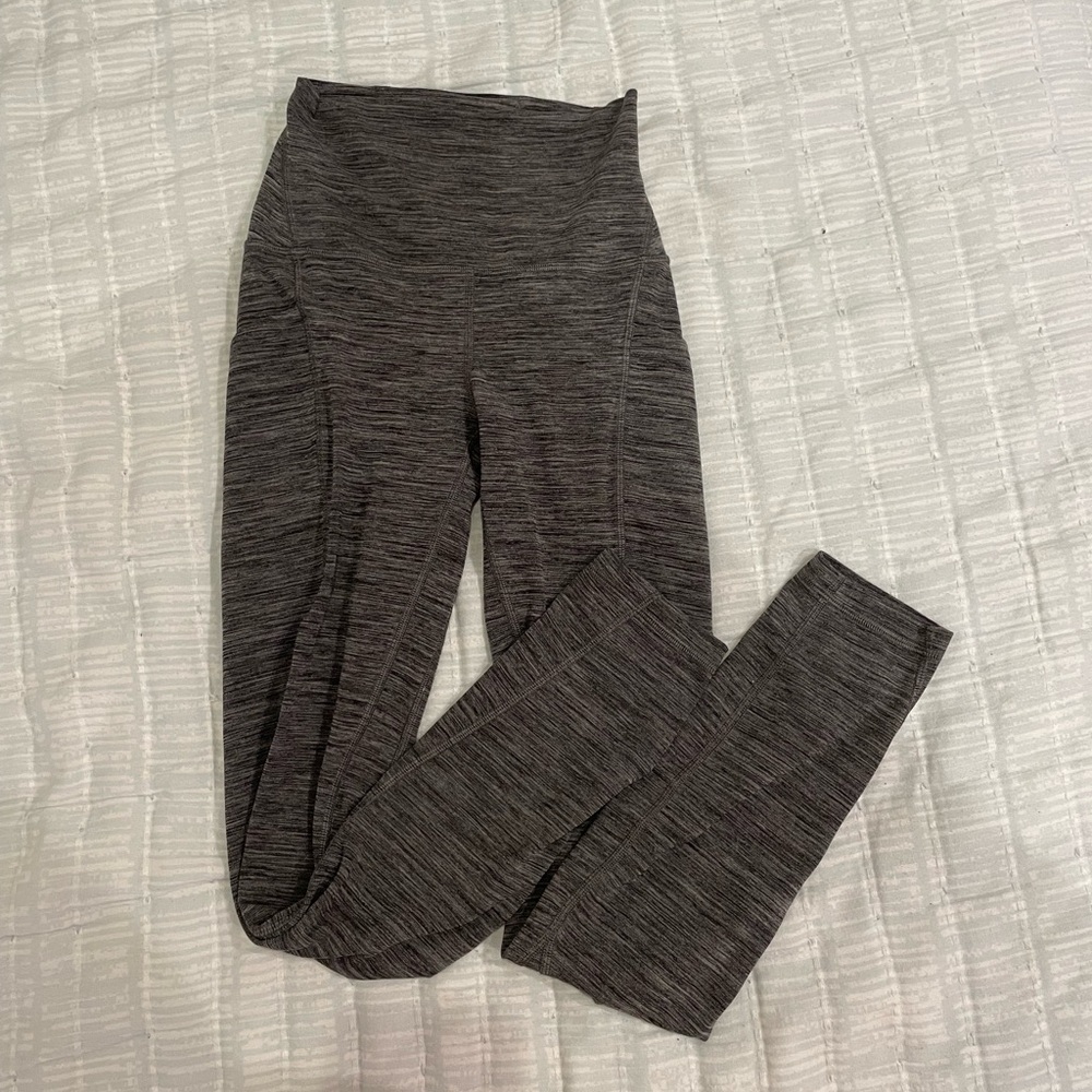 Lululemon High-Waist Heather Gray Leggings